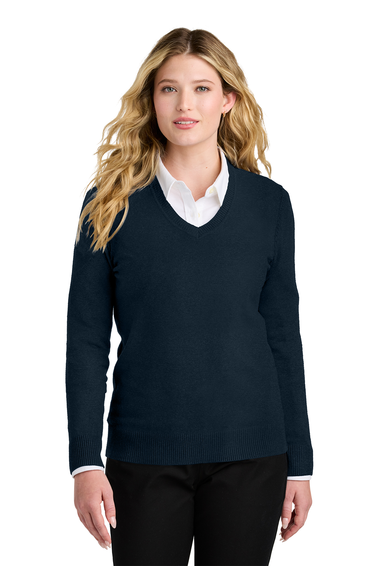 LSW2850 Suéter de cuello en V para mujer PortAuthority de fácil cuidado - Imagen 6