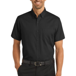 Camisa de Vestir Hombre Port Authority Manga Corta SuperPro Twill S664
