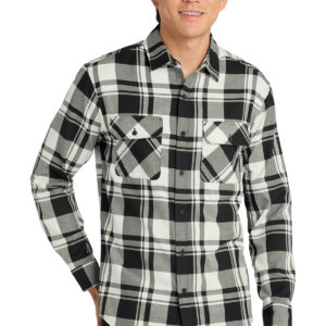 Camisa de Vestir Hombre Port Authority Manga Larga Plaid Flannel Shirt W668