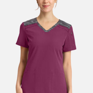 Dynamix By Dickies Women's V-Neck Solid Scrub Top DK730