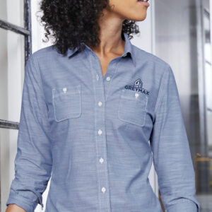 Camisa de Vestir Mujer Port Authority Manga Larga Chambray Shirt LW380