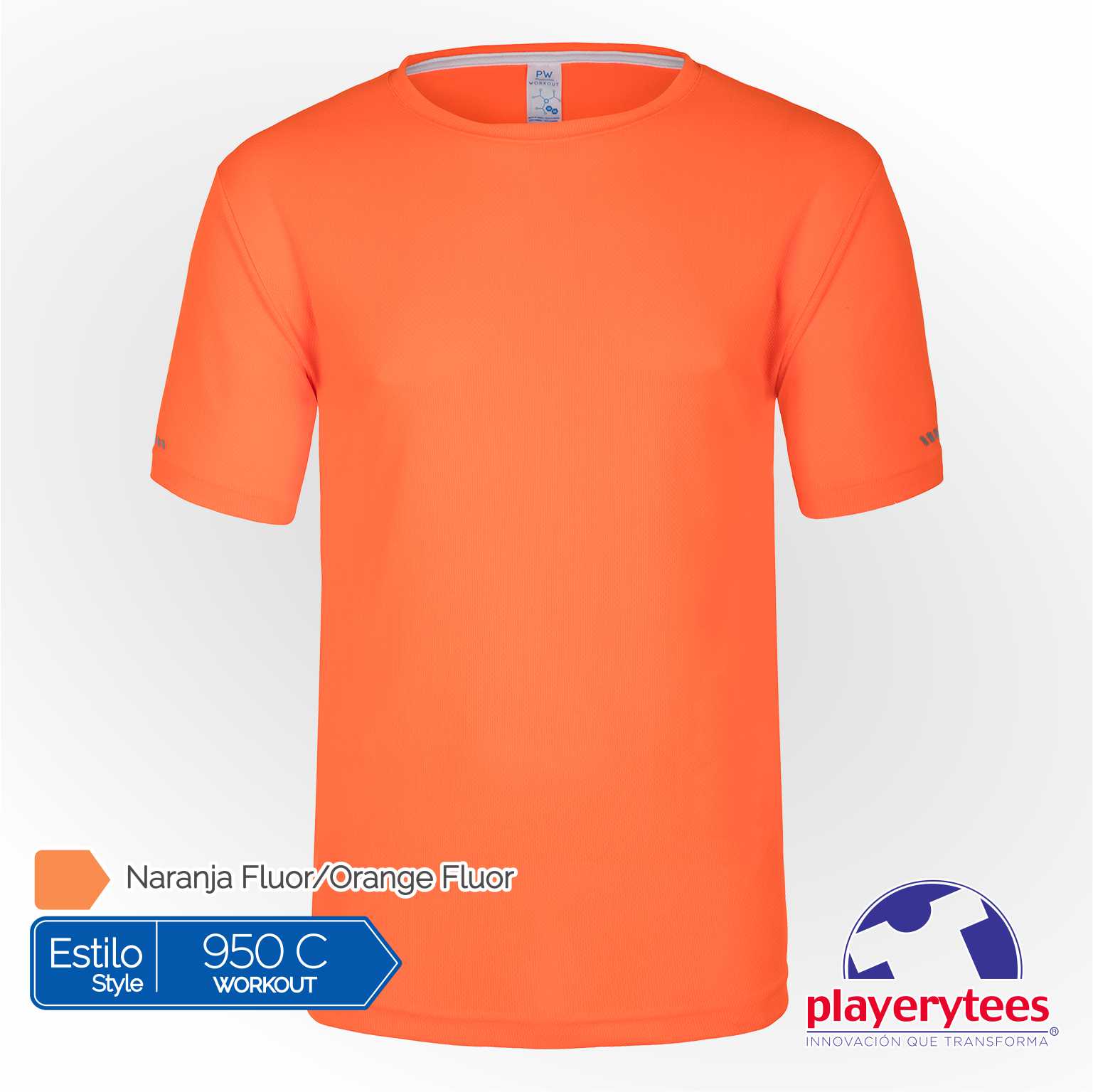 950C Playera Deportiva Playerytees Poliéster Cuello Redondo Caballero - Imagen 9